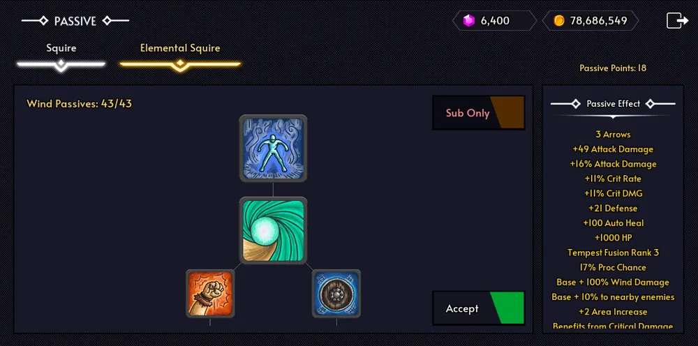 Eternal Bastion passive skill tree for the Elemental Squire class